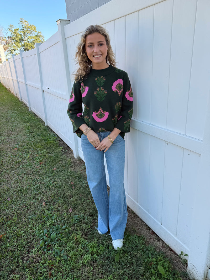 Floral Fall Sweater