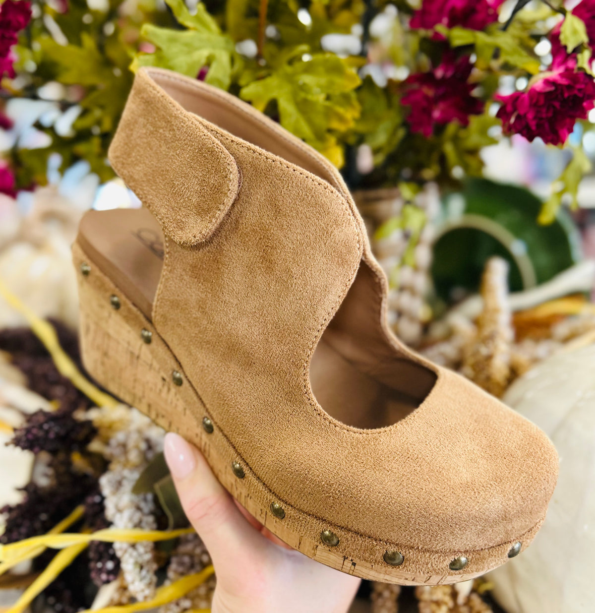 Corkys Oh It’s You Wedge Sandal-Chestnut