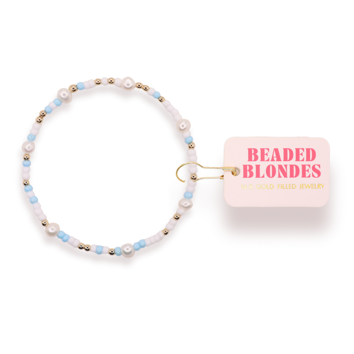 Petite Blue Pearl Sprinkle Bracelet