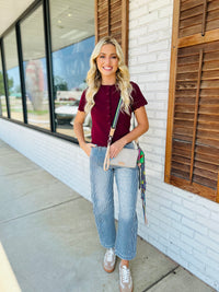 Scalloped Short Sleeve Button Down Knit Cardigan