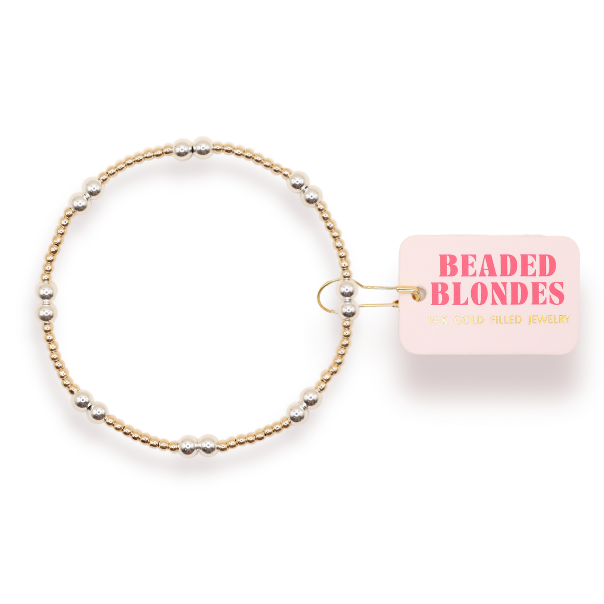 Petite Leah Bracelet in Gold with Silver