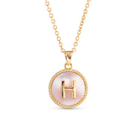 Amanda Blu Gold Mother of Pearl Initial Necklaces | 18 Letters