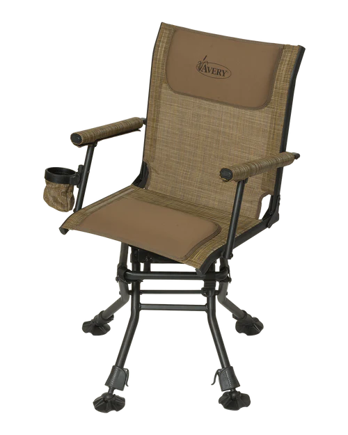 Avery - Folding Swivel Chair - Marsh  Brown