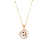 Amanda Blu Gold Mother of Pearl Initial Necklaces | 18 Letters