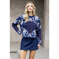 All Over Pattern Sweater Top