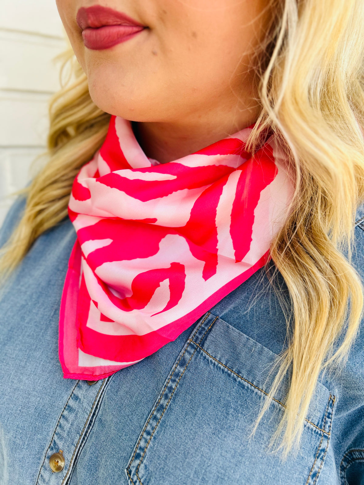 Ellie Zebra Print Scarf PINK