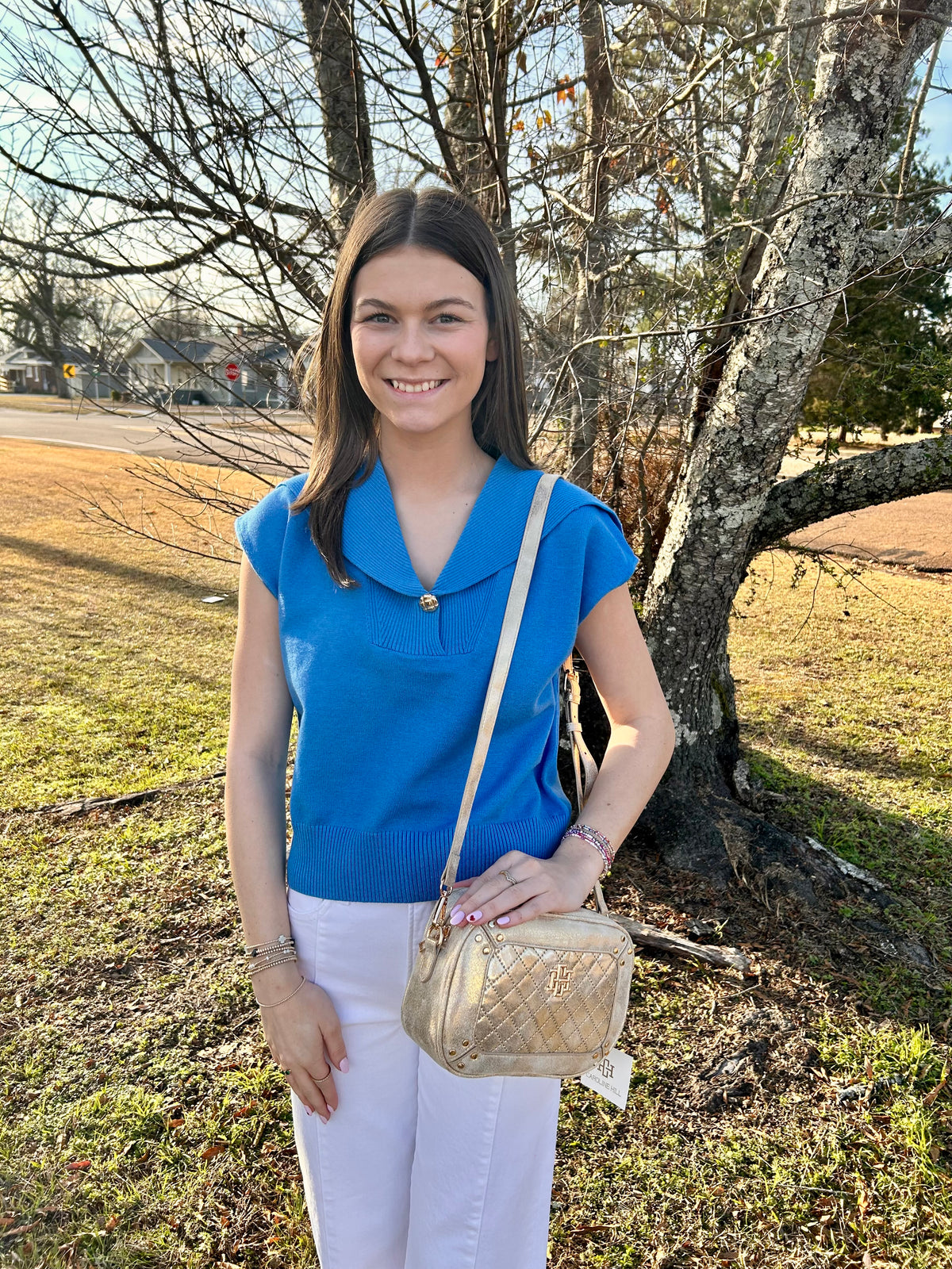 Sweater Vest w/ Gold Buttons