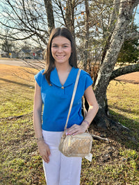 Sweater Vest w/ Gold Buttons