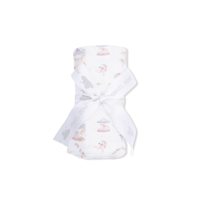 Carousel with Bows - Swaddle Blanket
