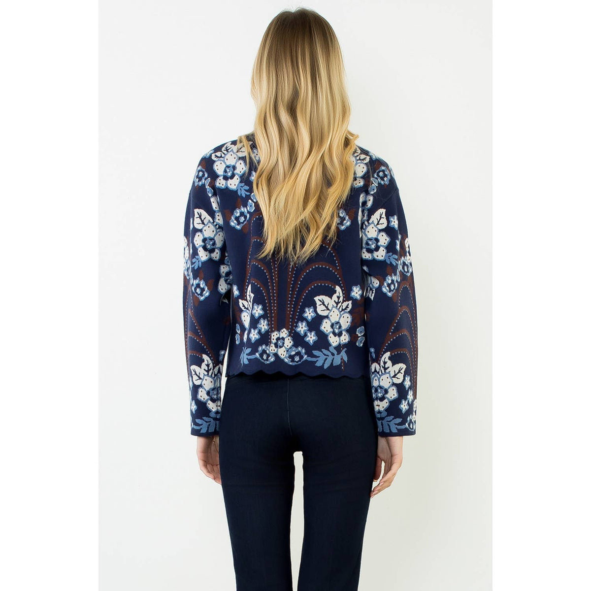 All Over Pattern Sweater Top