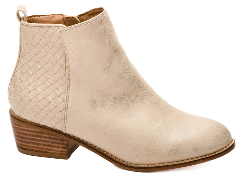 Corkys Half N Half Gold Metallic Bootie