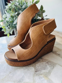 Corkys Lets Talk About It Wedge-Caramel