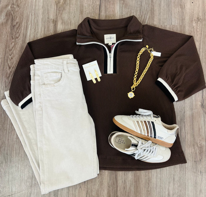 Half-Zip Pullover Top