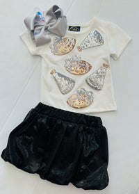 Emma Jean Cheer Sparkle Applique T-shirt