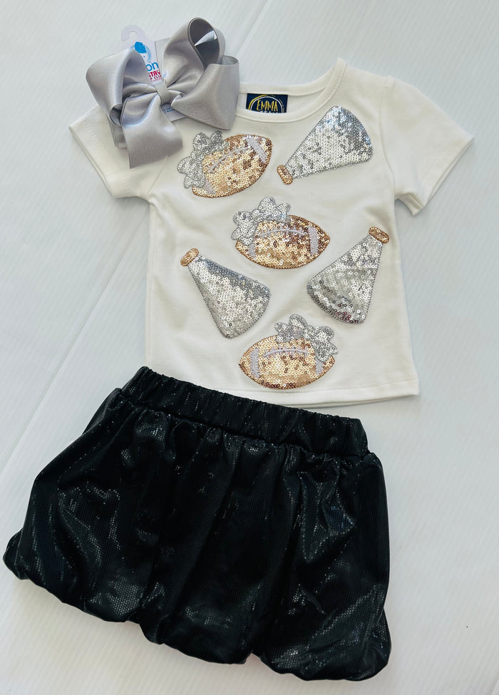 Emma Jean Cheer Sparkle Applique T-shirt