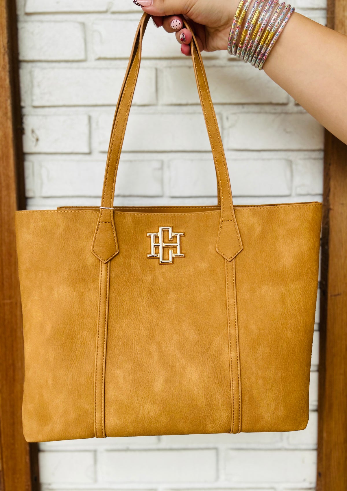 Caroline Hill Heath Tote Bag - Mustard S