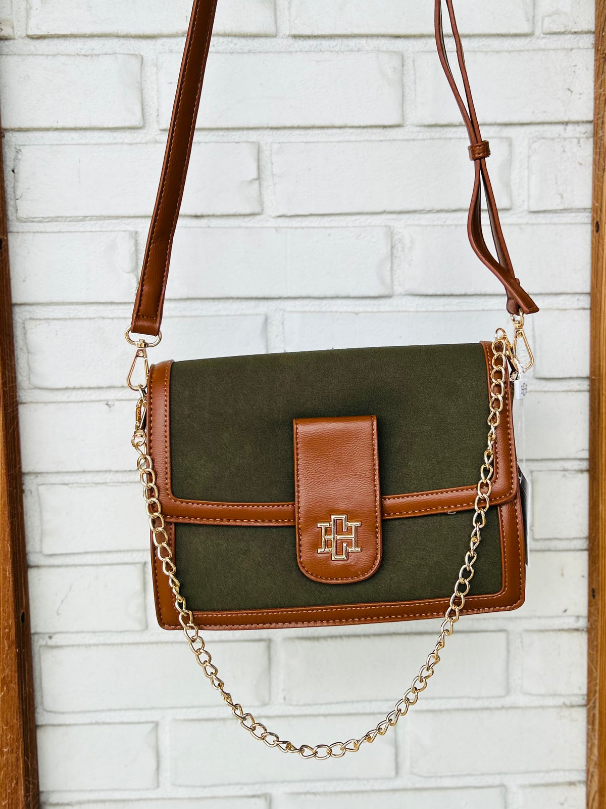 Caroline Hill Collins Crossbody - Olive S