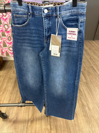 Risen Mid Rise Cropped Wide Jeans