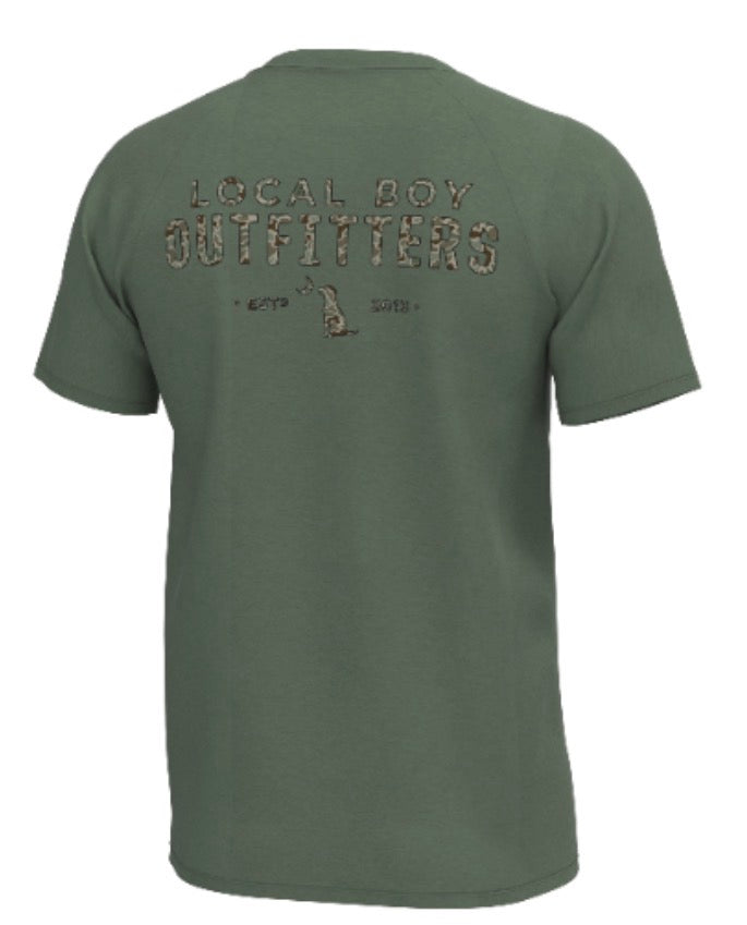 Local boy-Youth Graphic S/S Heather Blend Crew - Old Signature
