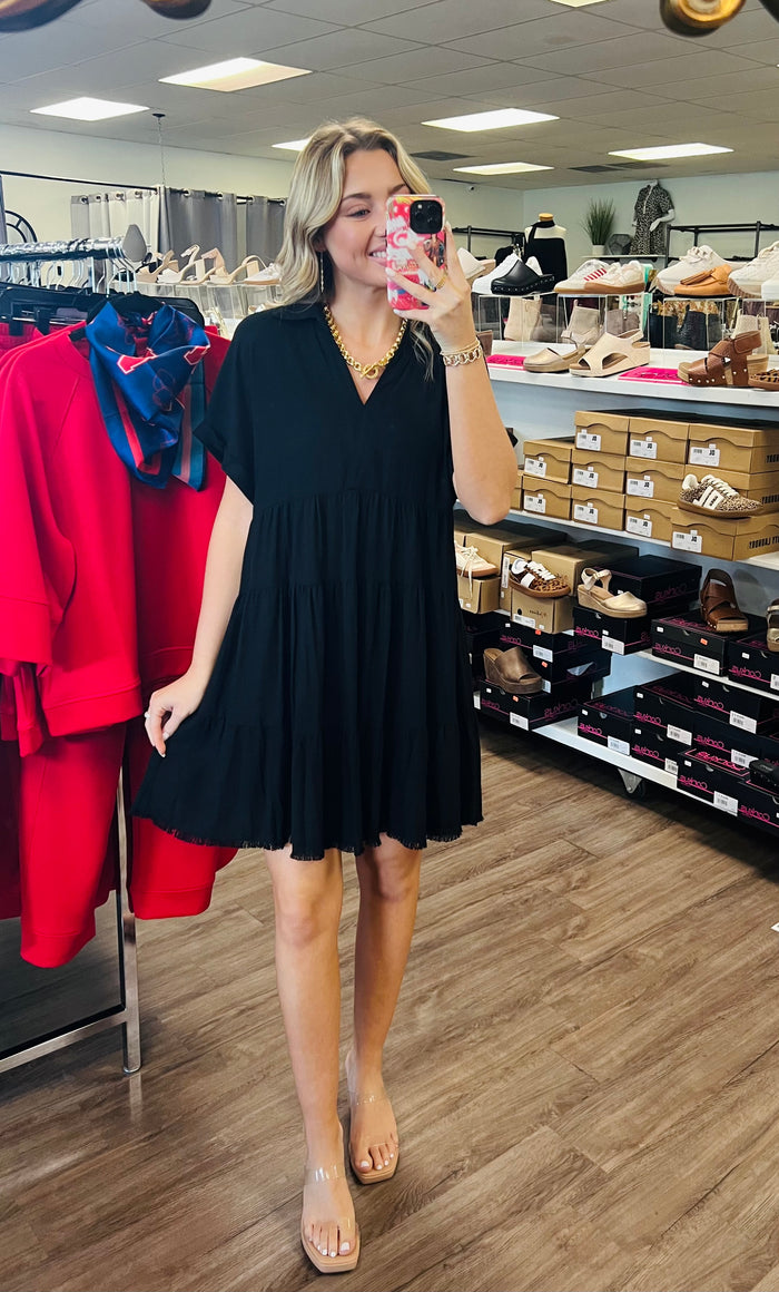 Sunny Breeze Tiered Mini Dress