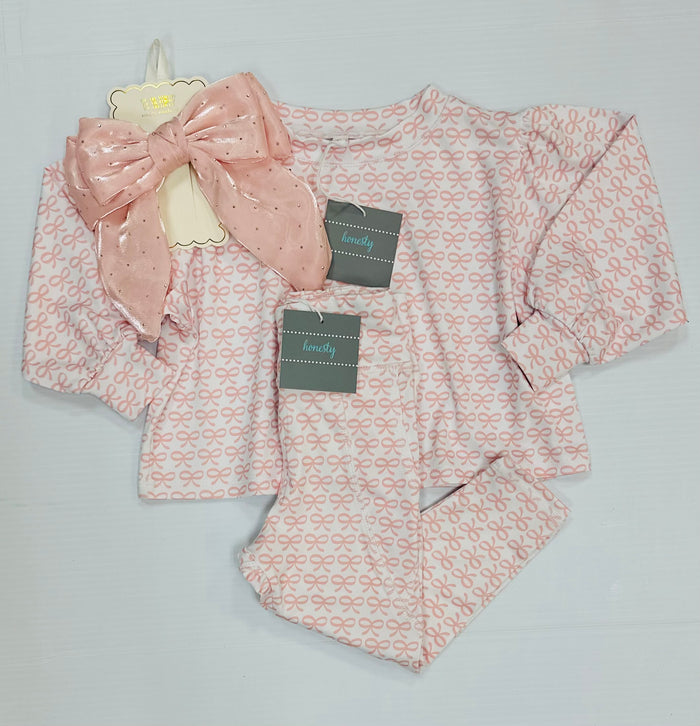 Honesty Leggings Pink Bows