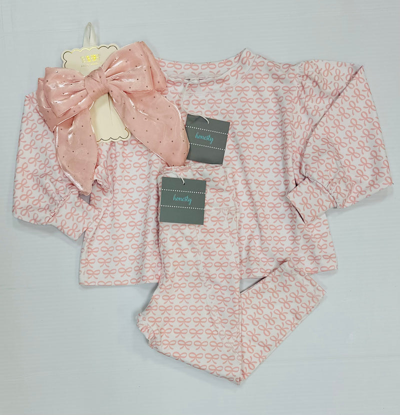 Honesty Leggings Pink Bows
