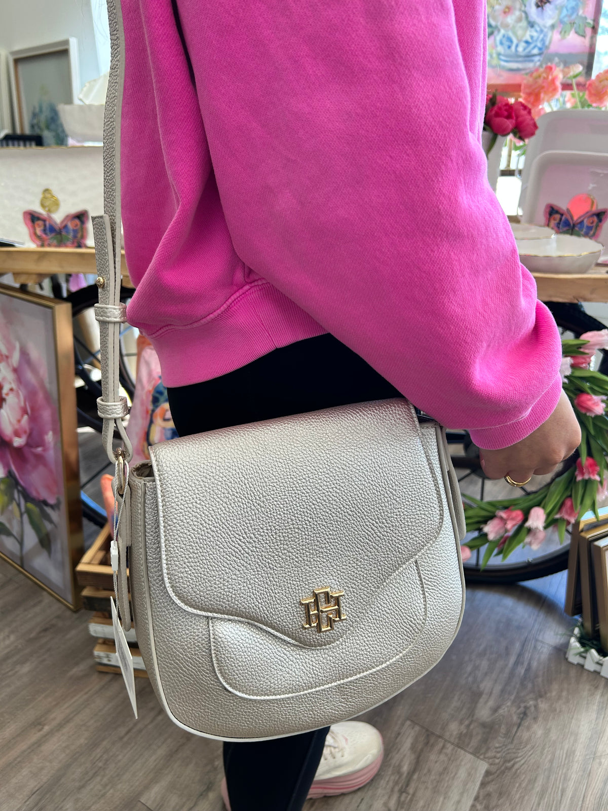 Caroline Hill Sasha Handbag Pearl