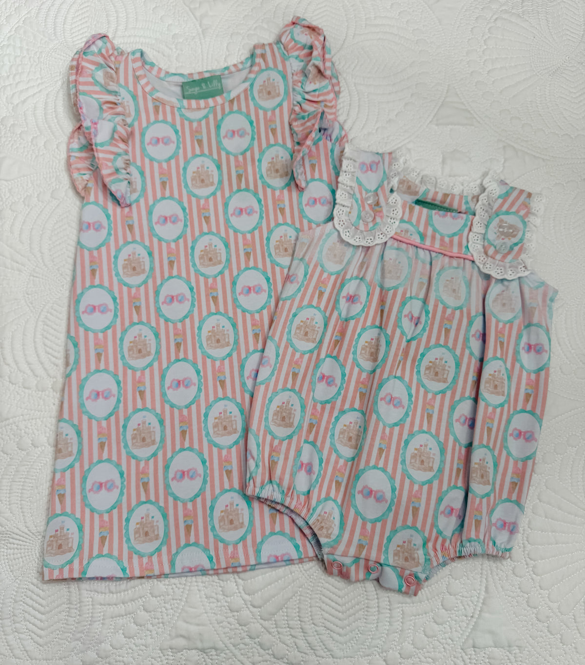 Sage & Lilly Sand Castle Eyelet Bubble