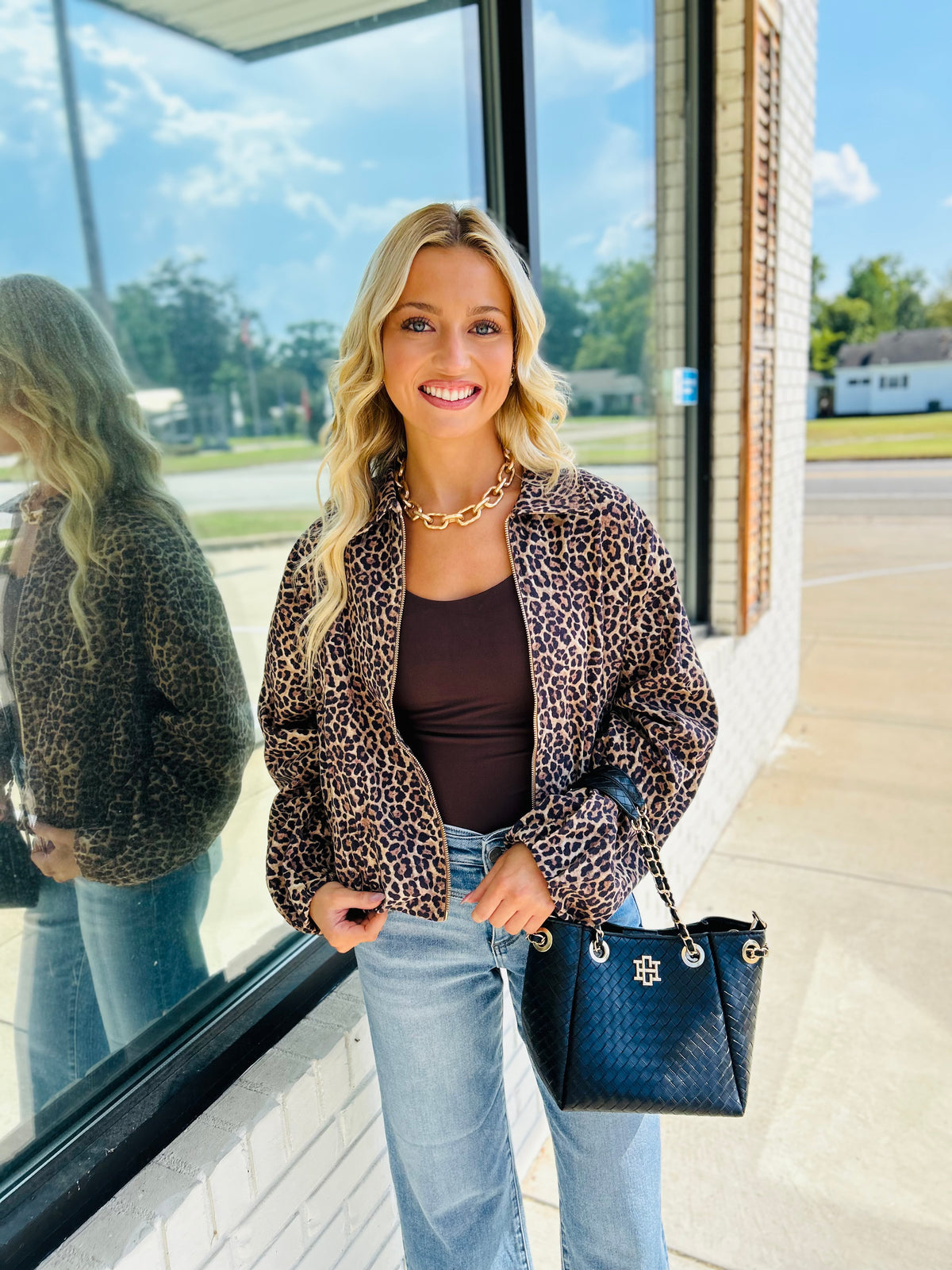Leopard Bomber Jacket