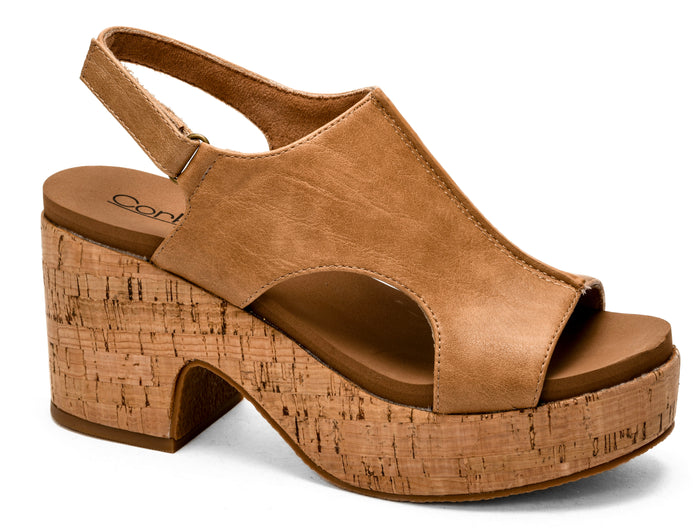 Corkys Caramel Miss Carley Wedges