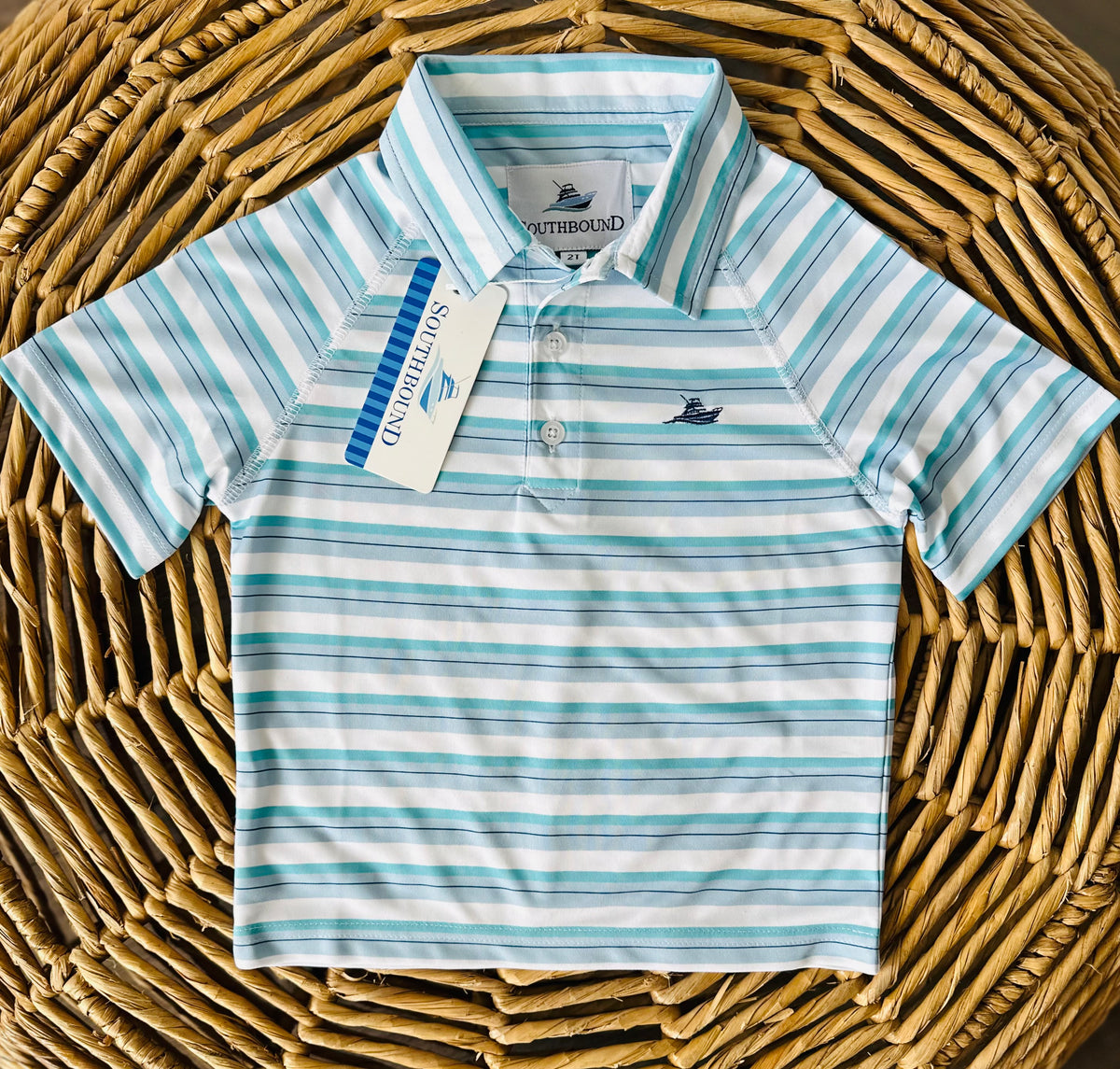 SOUTHBOUND BOYS POLO NILE/FOG