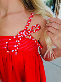 Tube Mini Dress With Mixed Color Cord Strap