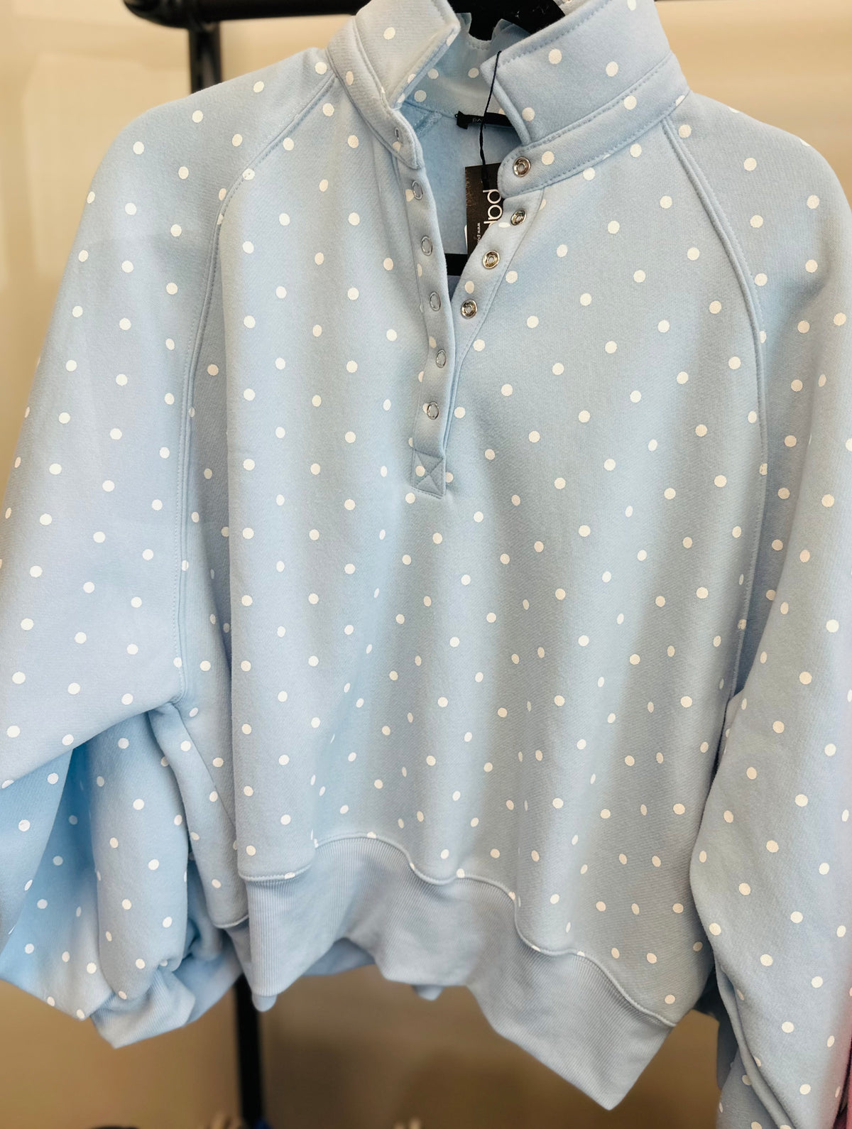 Polka Dot Piper Snap Button Sweater