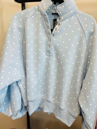 Polka Dot Piper Snap Button Sweater