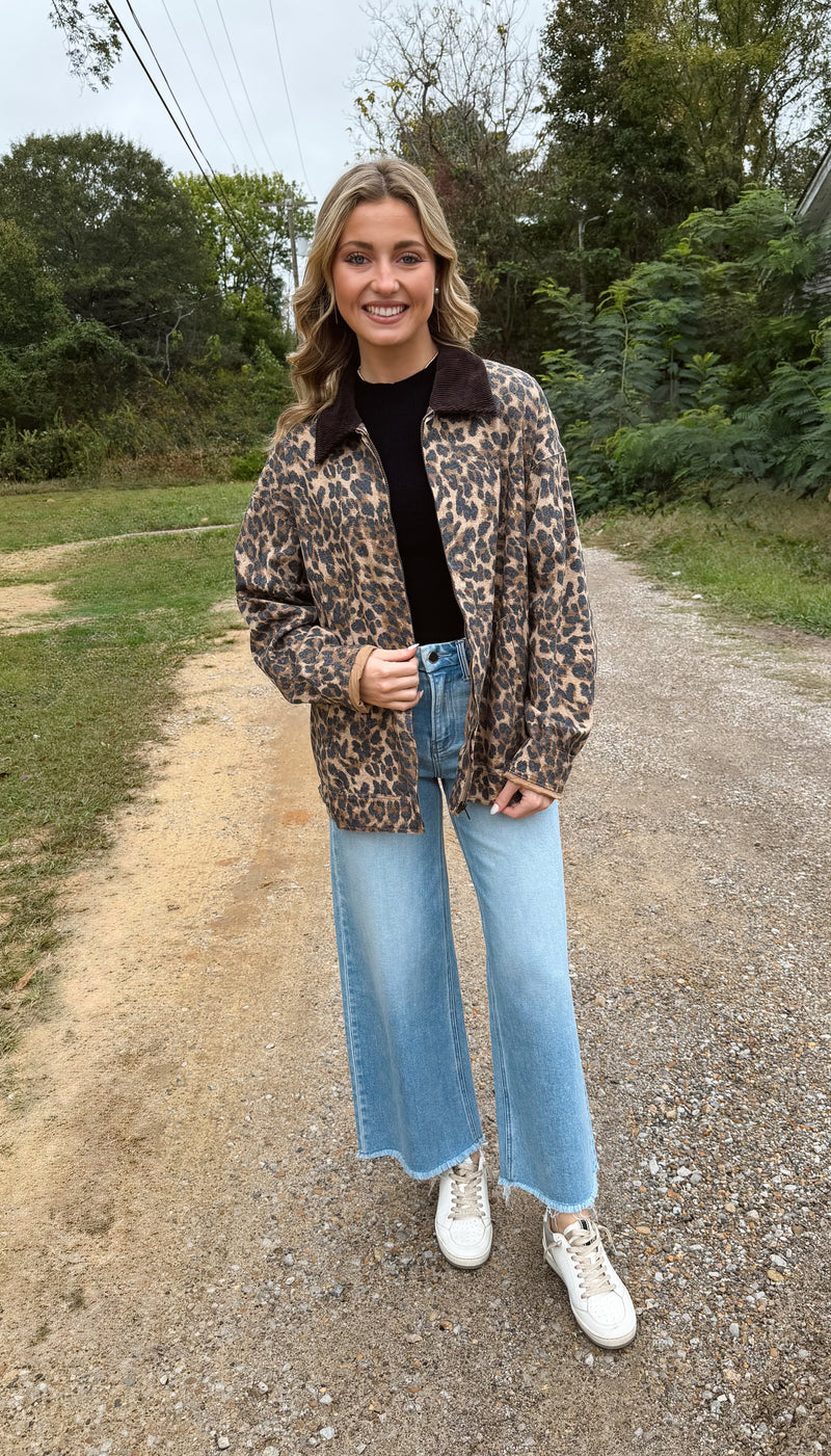 Brown Leopard Jacket