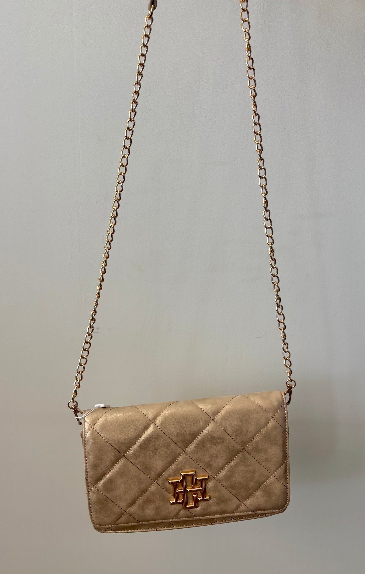 Caroline Hill Bryn Clutch/Crossbody Gold Shimmer
