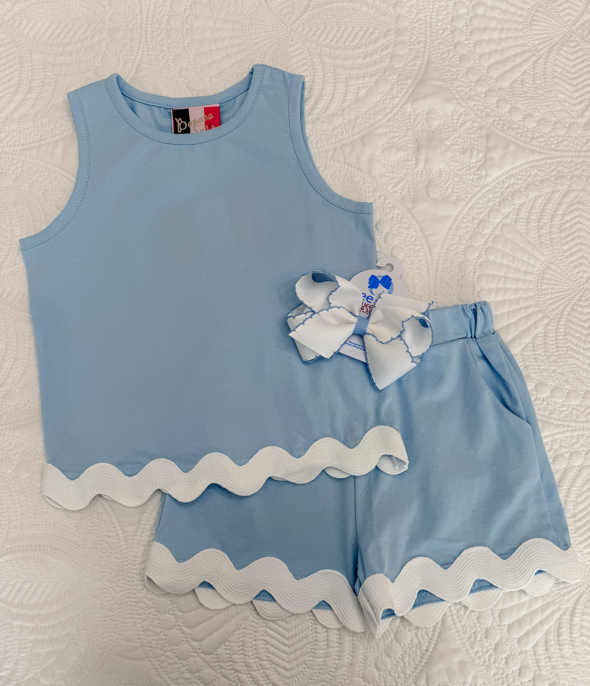 Banana Split Abigail Short Set–Blue