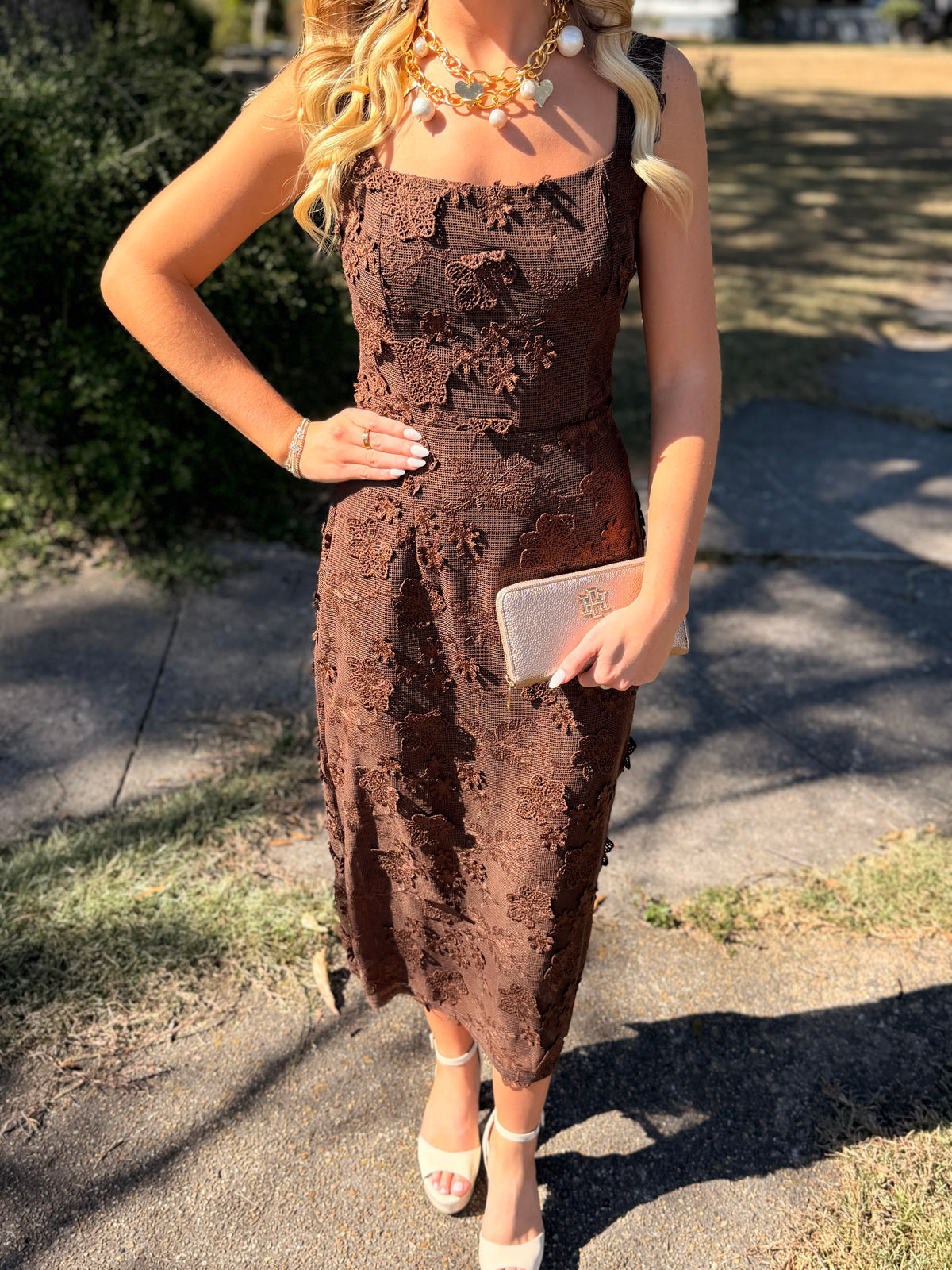 Floral Brown Dress