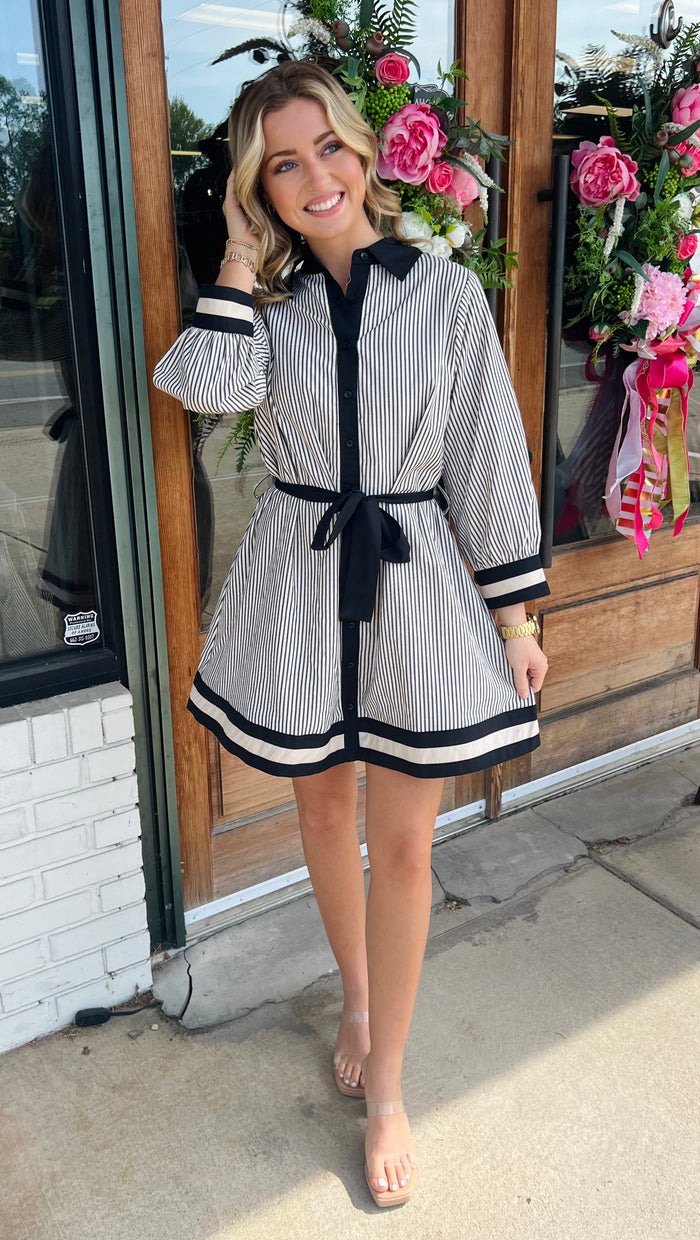 Stripe Button Down Dress