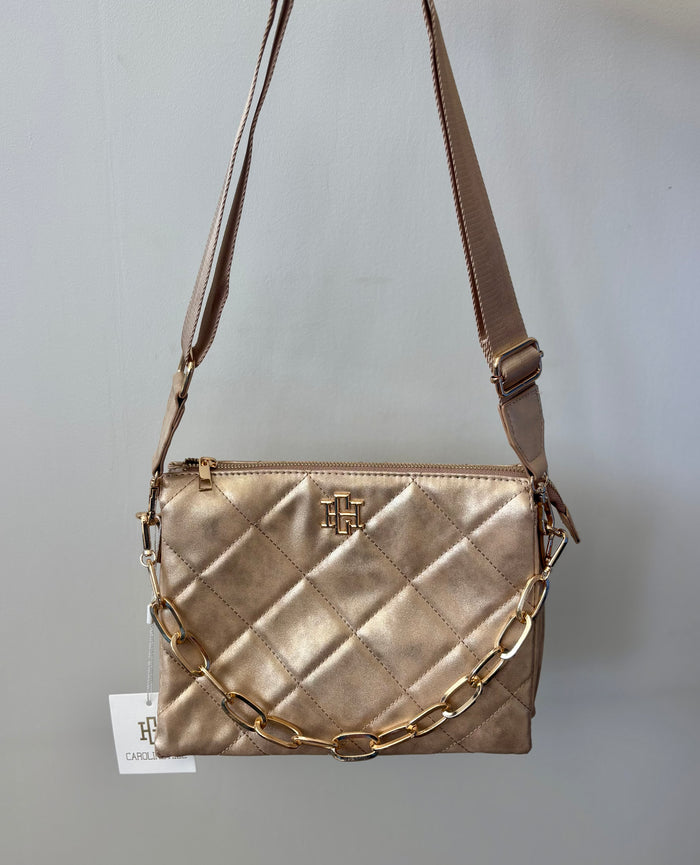 Caroline Hill Ariana Crossbody Gold Shimmer