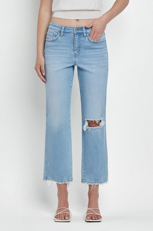 VERVET HIGH RISE REGULAR STRAIGHT JEANS