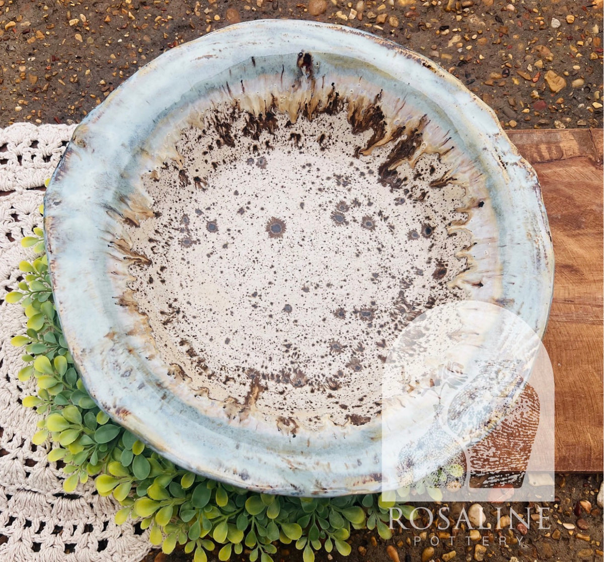 Rosaline Pottery Pasta Bowl Color Delta Blue