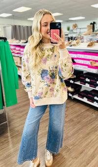 Floral Print Sweatshirt