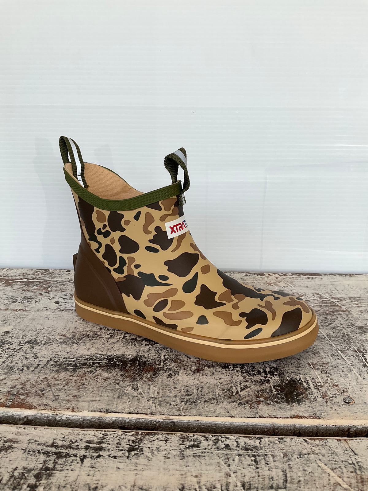 XtraTuf Youth Ankle Deck Boots- Duck Camo