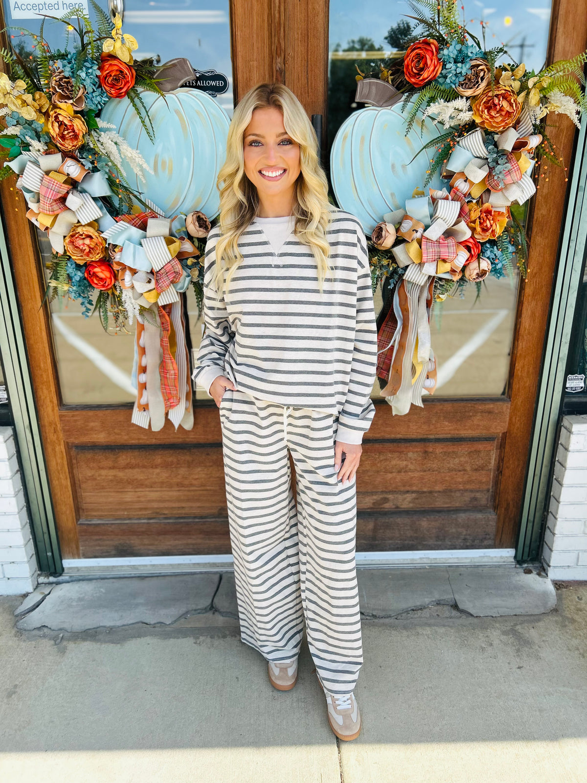 Striped Long Sleeve Pullover