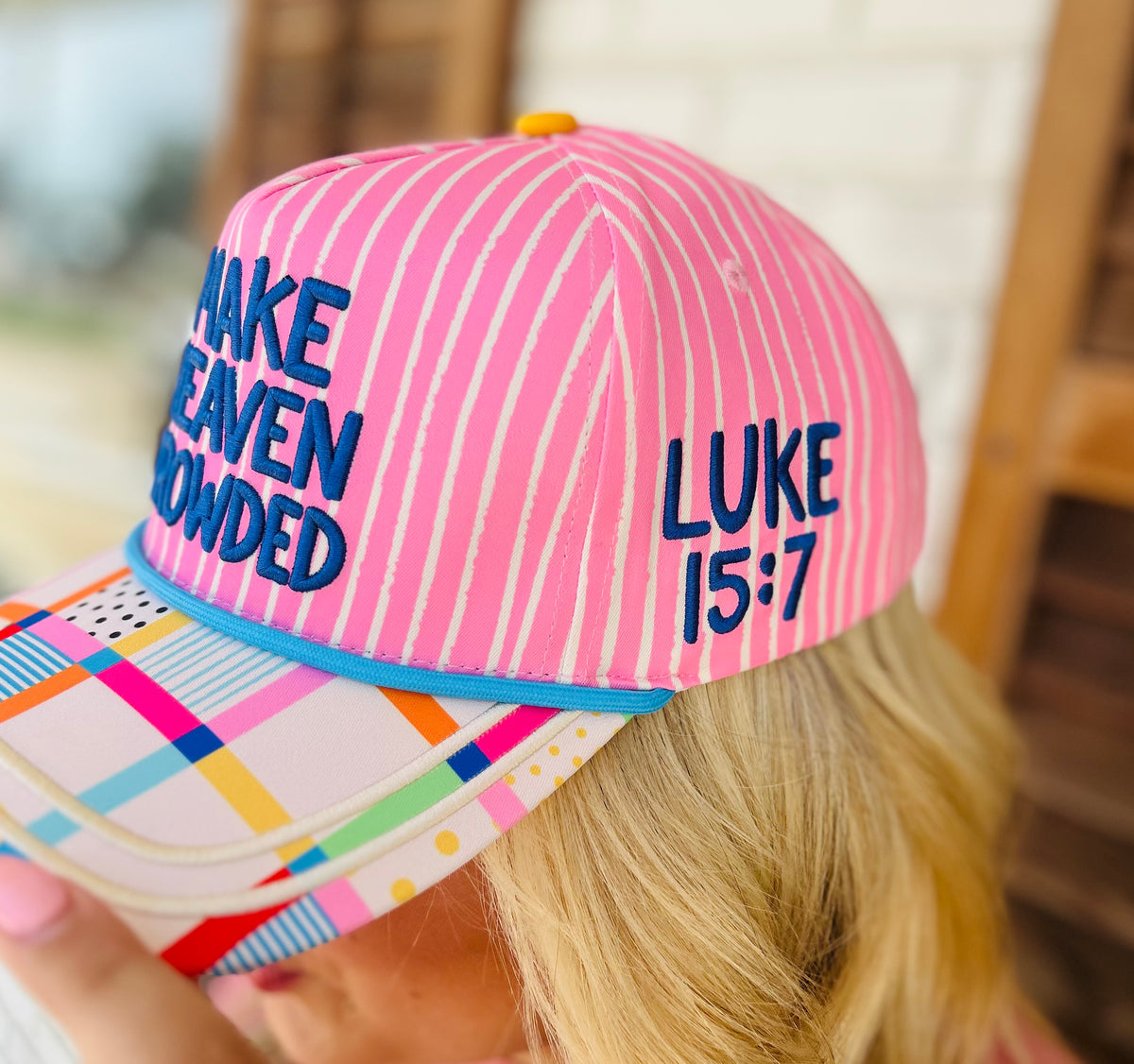 MAKE HEAVEN CROWDED STRIPE HAT