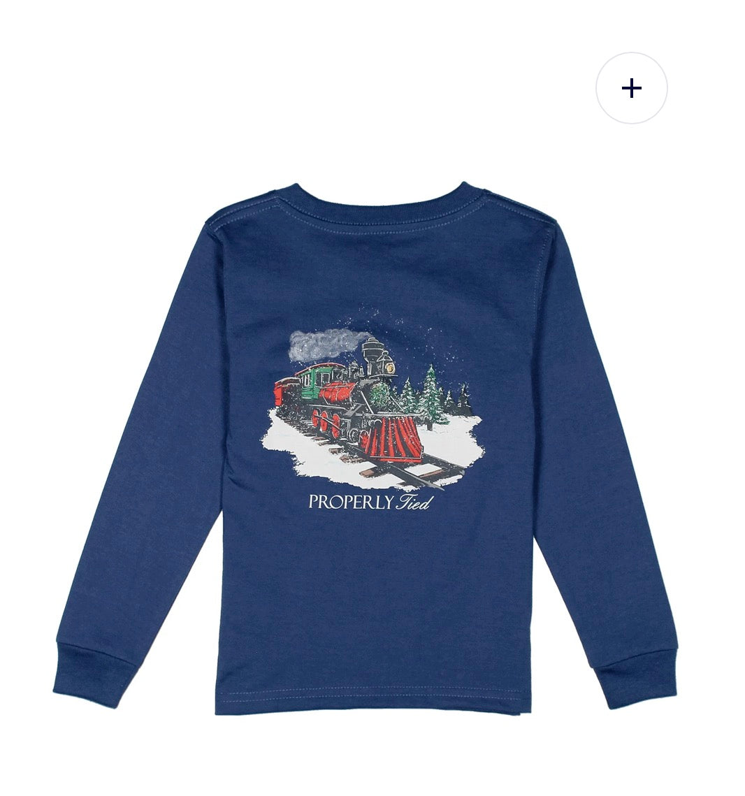 Properly Tied Boys Pt Express LS River Blue