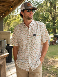 Burlebo-Performance Button Up - Mallard Duck Dog