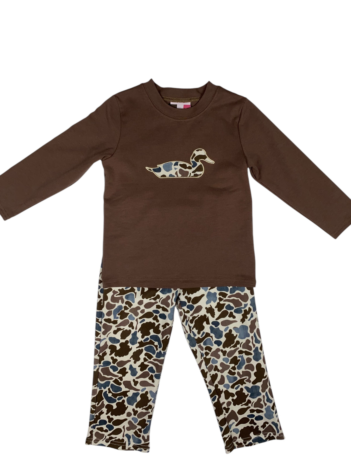 Banana Split Camo Duck Applique Pant Set