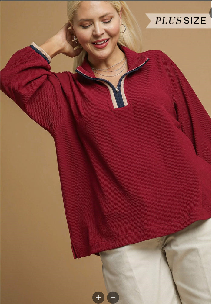 Half-Zip Pullover Top